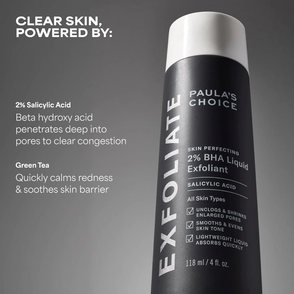 Exfoliant liquide 2 % BHA pour une peau parfaite