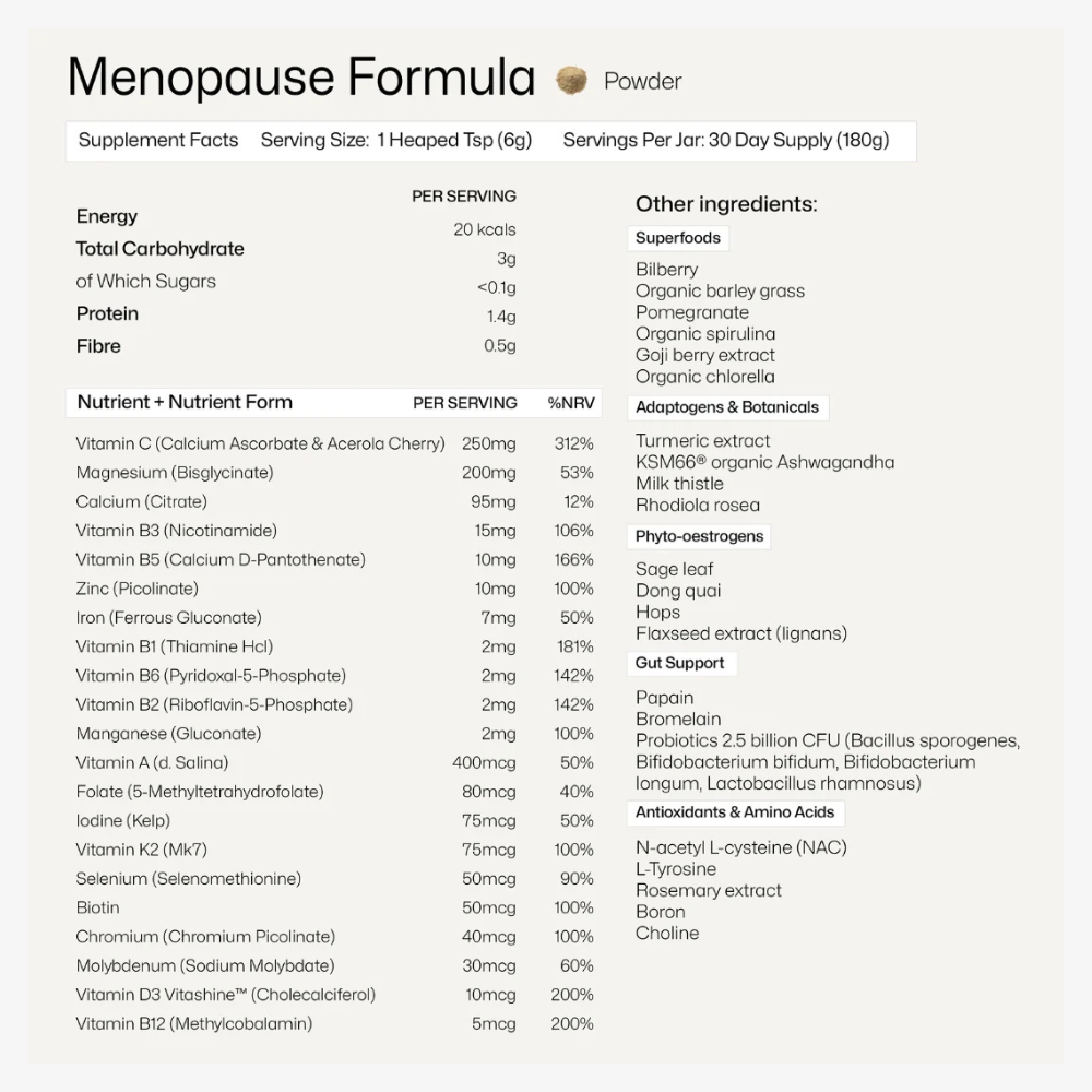 Formule ménopause