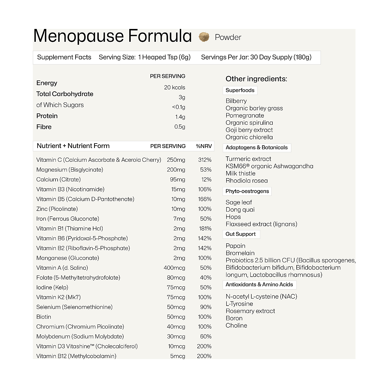 Menopause Formula