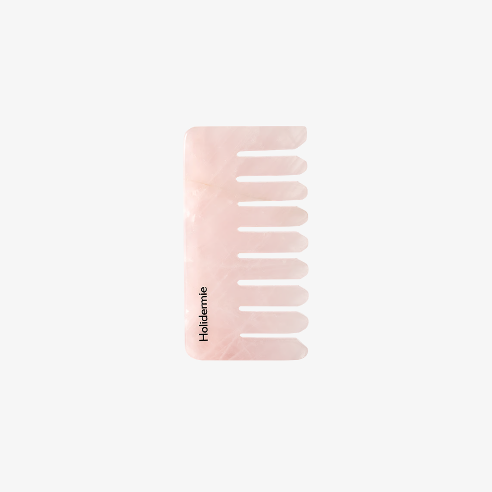 Peigne démêlant en quartz rose
