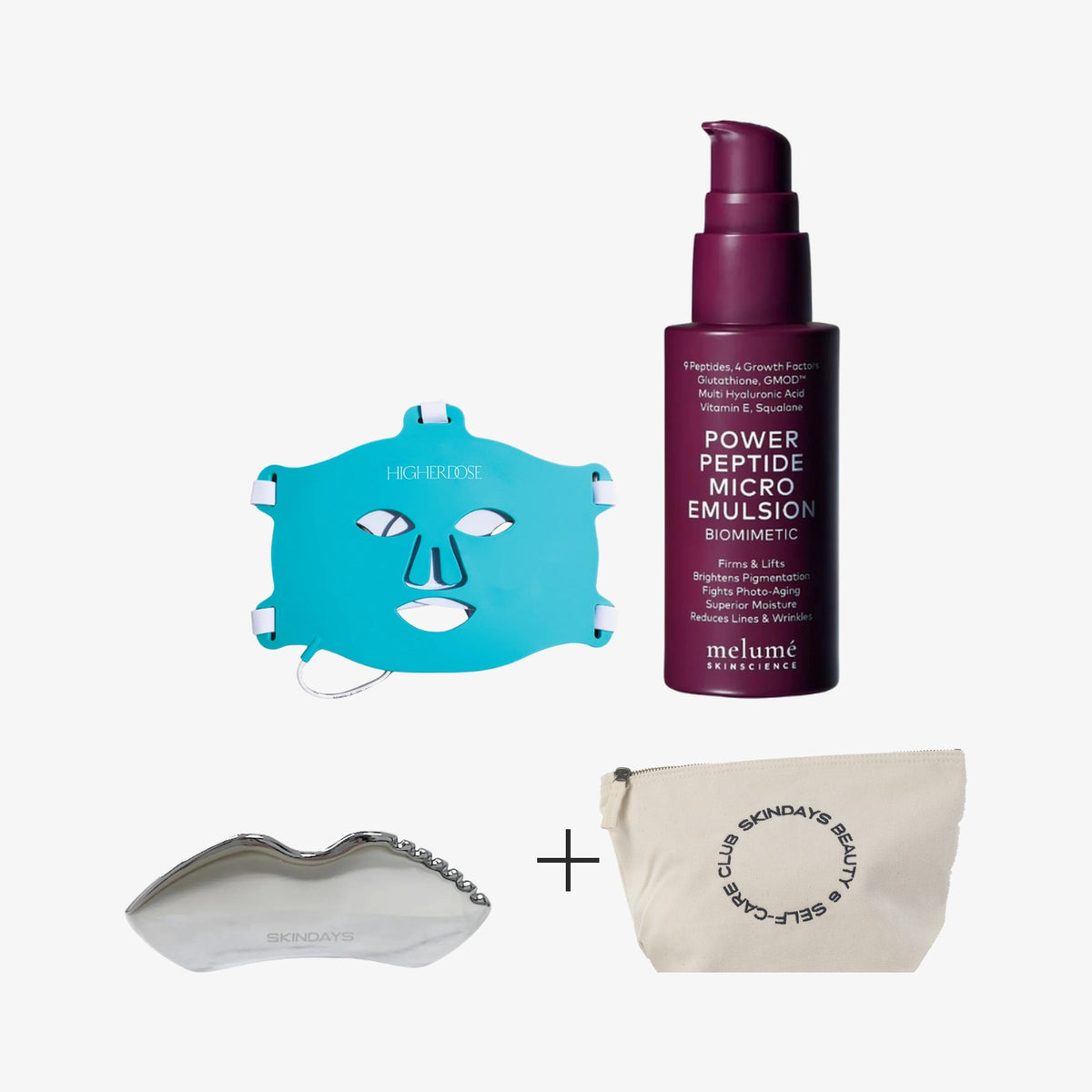 The red light ritual gift set with a free gua sha and pouch