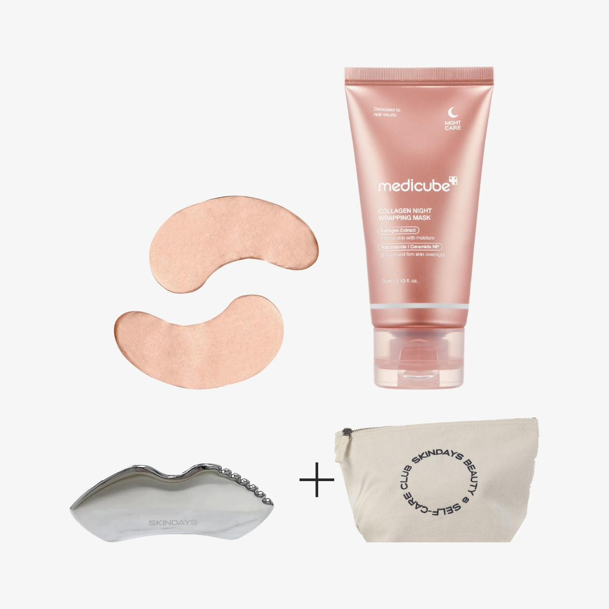 The Secret Santa gift set with a free gua sha and pouch
