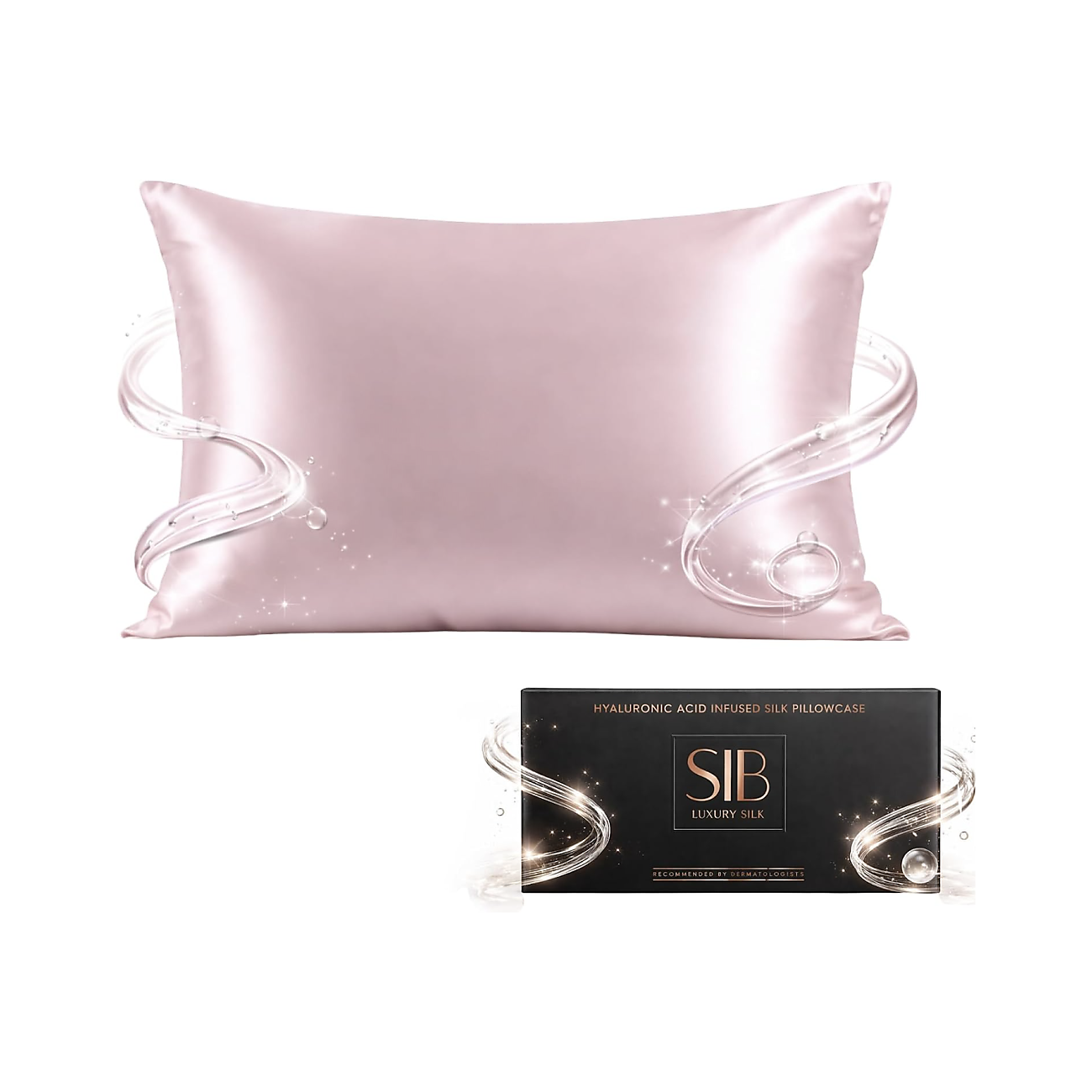 Hyaluronic Acid Infused Silk Pillowcase
