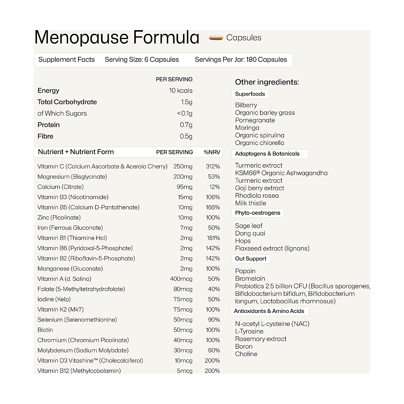 Menopause Formula Capsules
