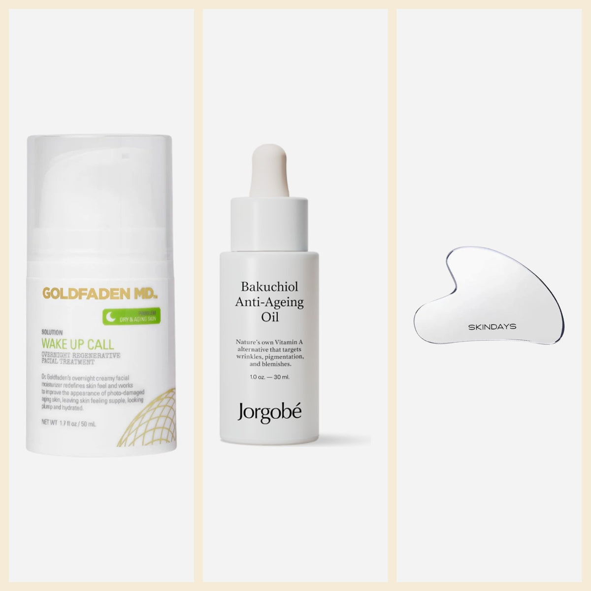 Overnight reset gift set: Wake Up Call, Bakuchiol oil and The Lifter gua sha